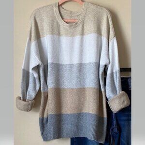 Multi-Color Crew Neck Sweater